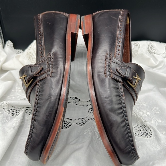 Cole Haan Grand.Os Men’s Size 10 Gently Worn Leather Loafer Faux Buckle Shoe - Picture 3 of 11